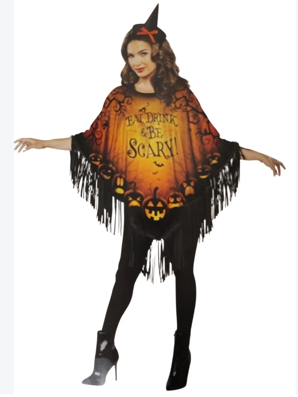 NEW "Eat, Drink & Be Scary" Halloween Poncho